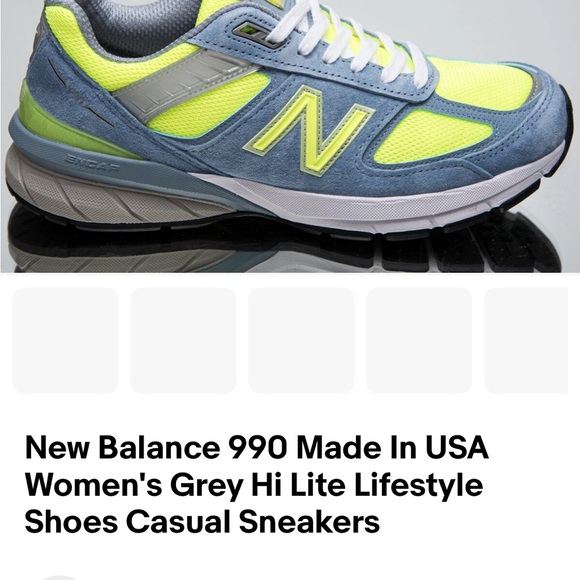 New Balance 990, Made In USA, Women's Grey Hi Lite Lifestyle Casual Sneakers NWT - Picture 1 of 5